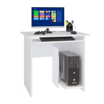 Компьютерный стол, 800 × 600 × 740 мм, цвет белый