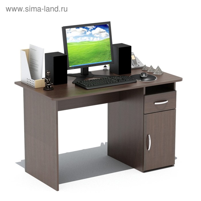 Компьютерный стол, 1200 × 600 × 740 мм, цвет венге - Фото 1