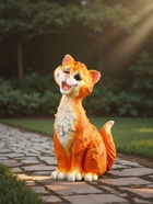 Садовая фигура из полистоуна «Забавный рыжий кот», 25×13×14.5 см - Фото 3