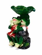 Садовая фигура - поилка из полистоуна «Лягушки на камне», 20×17×29 см - Фото 6