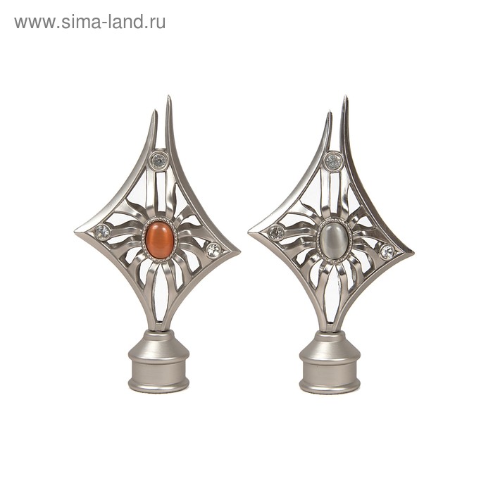 Наконечник «Палермо», 2 шт., d=28 мм, цвет сатин