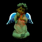 Сувенир световой "Ангел в серебряном веночке" МИКС 11х8х5,5 см - Фото 2