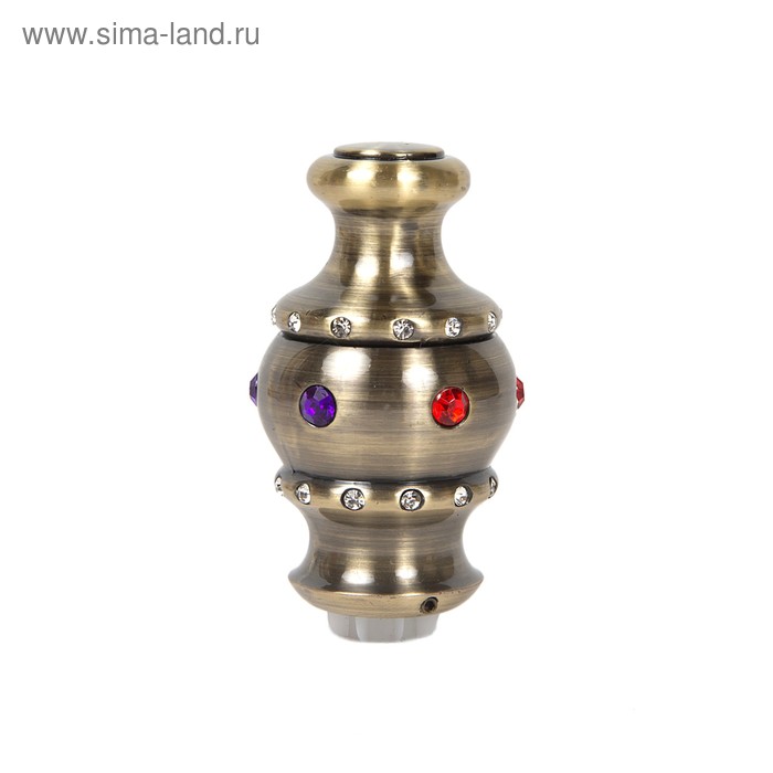 Наконечник «Корона», 2 шт., d=28 мм, цвет старое золото