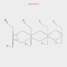 Вешалка настенная Доляна «Волна», 4 двойных крючка, 29.5×12.5×7 см, хромированная - Фото 3