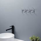 Вешалка настенная Доляна «Волна», 4 двойных крючка, 29.5×12.5×7 см, хромированная - Фото 5