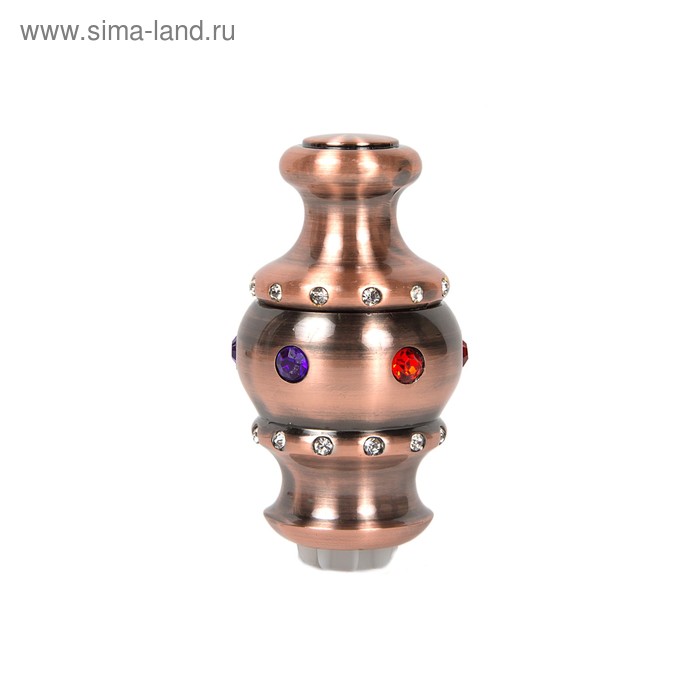 Наконечник «Корона», 2 шт., d=28 мм, цвет медь