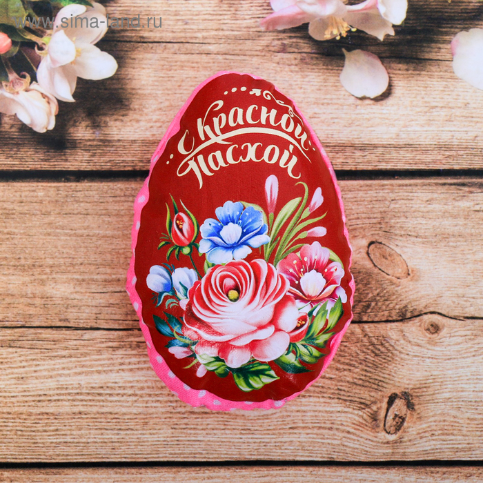 Пасхальный сувенир на магните «С Красной Пасхой» (цветы), 6 × 8 см - Фото 1