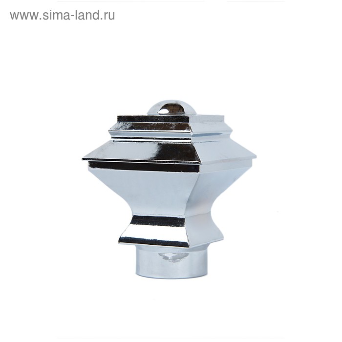 Наконечник «Ладья», 2 шт, d=28 мм, цвет серебро глянец - Фото 1