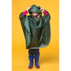 Плащ-дождевик детский с сумкой, цвет зелёный, рост 98-110 см - Фото 2