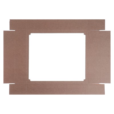 Коробка сборная без печати крышка-дно бурая с окном 37×32×7 см