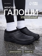 Галоши женские, цвет чёрный, размер 38 - Фото 1