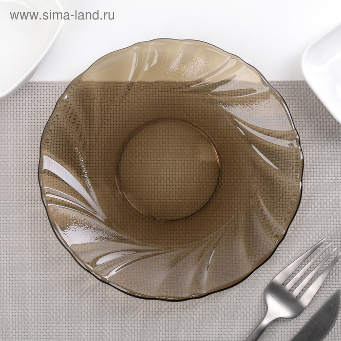 Тарелка десертная Alta Marеa, d=17 см, цвет коричневый - Фото 1