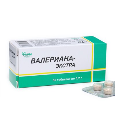 Таблетки Валериана-Экстра, 50 таблеток по 200 мг