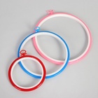 Пяльцы для вышивания с подвесом, d=12/17/21 см, 3 шт., разноцветные - Фото 2