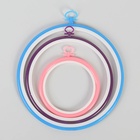 Пяльцы для вышивания с подвесом, d=12/17/21 см, 3 шт., разноцветные - Фото 5