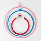 Пяльцы для вышивания с подвесом, d=12/17/21 см, 3 шт., разноцветные - Фото 8