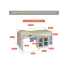 Кроватка - чердак детская Polini kids Simple 4000, с столом, с полками, 1407×800×1952 мм, цвет вяз/белый - Фото 2