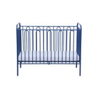 Детская кроватка Polini kids Vintage 110 металлическая, цвет синий - Фото 2
