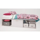 Кроватка детская Polini kids Simple 3000 с нишами, цвет белый - Фото 3