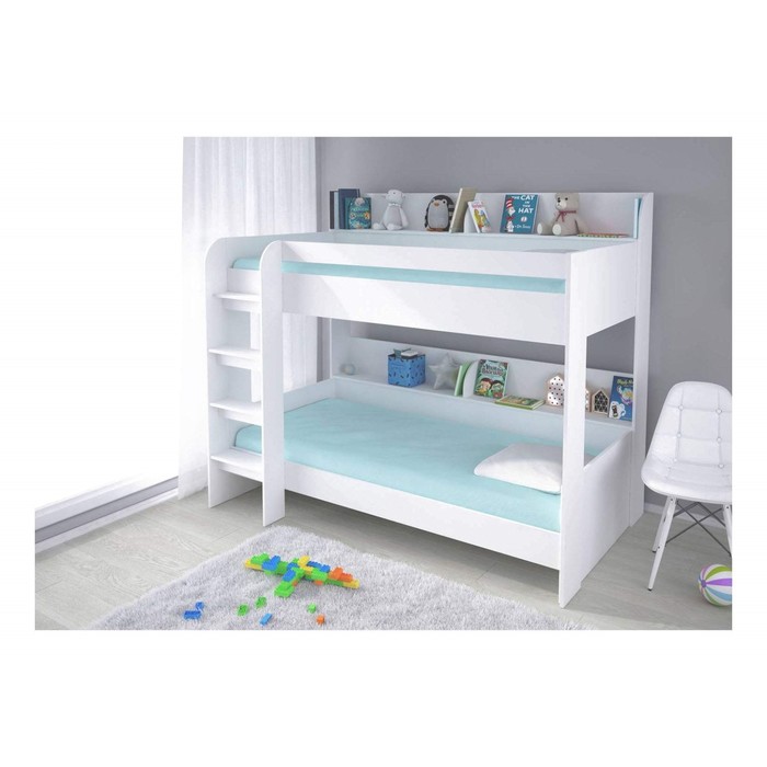 Кроватка 2-х ярусная Polini kids Simple 5000, цвет белый - Фото 1