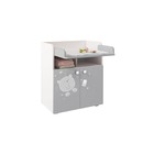 Комод пеленальный Polini kids French=1270, Teddy, белый-серый - Фото 2