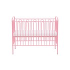 Детская кроватка Polini kids Vintage 110 металлическая, цвет розовый - Фото 2