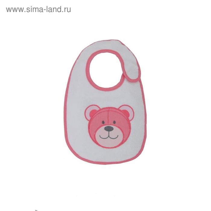 Набор слюнявчиков Polini kids «Плюшевые Мишки», с вышивкой, цвет розовый - Фото 1