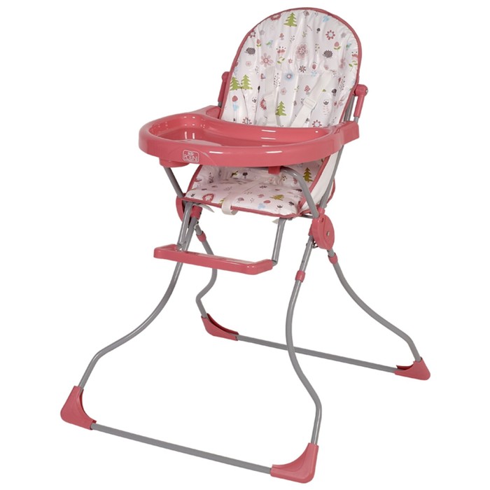 Стульчик для кормления Polini kids 152 «Лесные друзья», цвет розовый