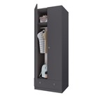 Шкаф прямой двухстворчатый Polini kids Simple, 1 ящик, 700×516×1900 мм, цвет серый - Фото 2