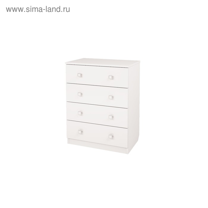 Комод Polini kids Simple c 4 ящиками, цвет белый - Фото 1