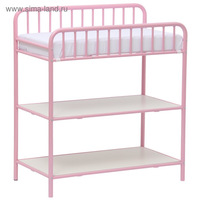 Столик для пеленания Polini kids Vintagе 1180 металлический, цвет розовый - Фото 1