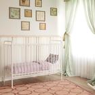 Детская кроватка Polini kids Vintage 110 металлическая, цвет белый - Фото 6