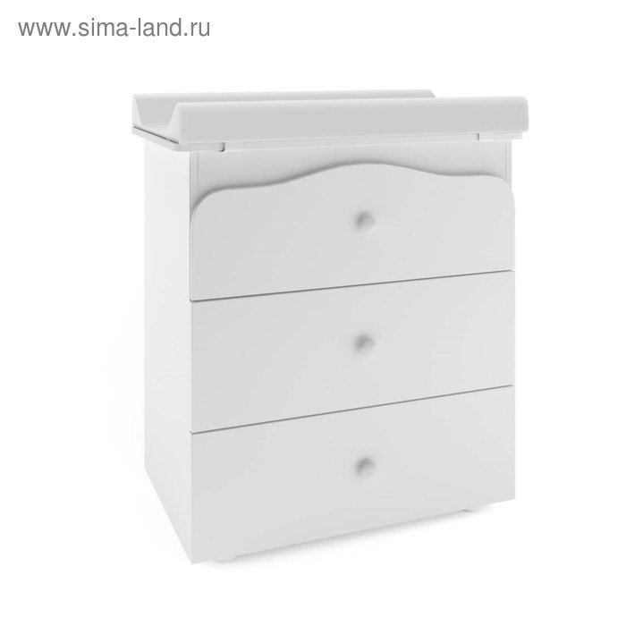 Комод пеленальный с ванночкой Polini kids Basic 3275, цвет белый - Фото 1