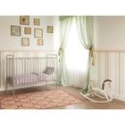 Детская кроватка Polini kids Vintage 110 металлическая, цвет серебро - Фото 2