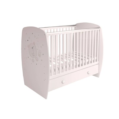 Кровать детская Polini kids French=710, Teddy, с ящиком, белая