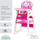 Стульчик для кормления Polini kids 460, цвет розовый - Фото 1