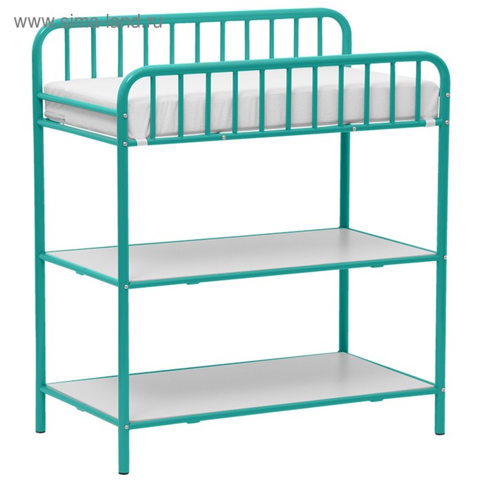 Столик для пеленания Polini kids Vintagе 1180 металлический, цвет бирюзовый - Фото 1