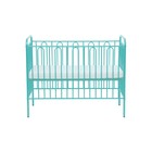 Детская кроватка Polini kids Vintage 110 металлическая, цвет бирюзовый - Фото 2