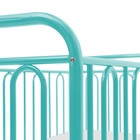Детская кроватка Polini kids Vintage 110 металлическая, цвет бирюзовый - Фото 4