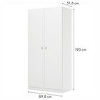 Шкаф прямой двухстворчатый Polini kids Simple, 898×500×1900 мм, цвет белый - Фото 4