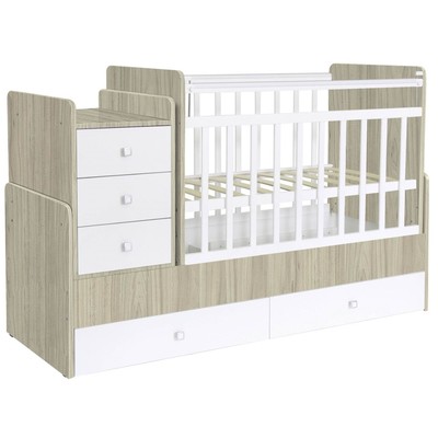 Кровать-трансформер Фея 1100, вяз-белая