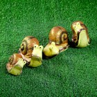 Садовая фигура "Улиточки" комплект 4шт, 13х7,5см - Фото 1