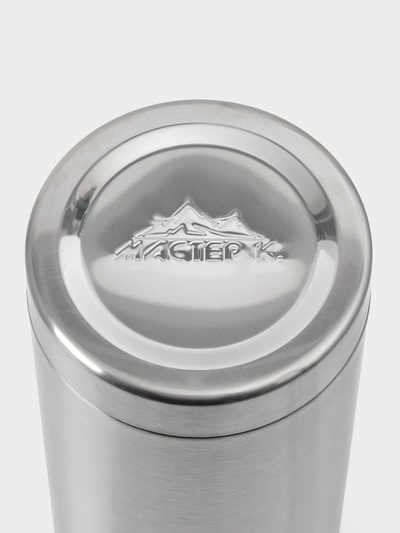 Термос гильза Мастер К, 1 л, с кружкой, сохраняет тепло 24 ч, нержавеющая сталь, цвет хром