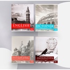 Набор предметных тетрадей 48 листов, Calligrata «Чёрное-белое», 10 предметов, серые листы - Фото 5