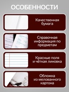 Предметная тетрадь по литературе Calligrata «Чёрное-белое», 48 листов, в линейку, со справочным материалом, бумажная обложка - Фото 2