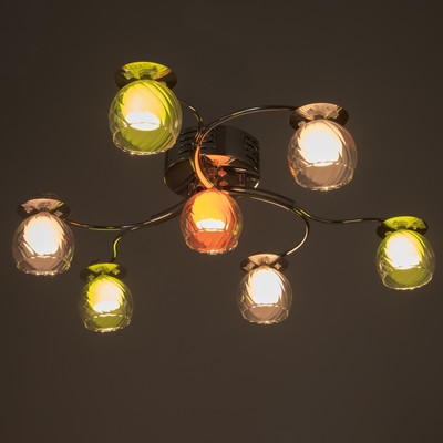 Люстра «Жатай» 7×20 Вт G4 хром 65×65×15 см