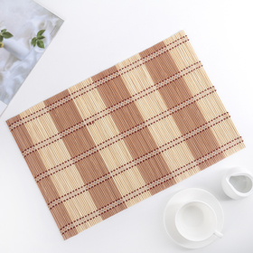 Салфетка сервировочная на стол «Путь», 45×30 см, цвет коричневый