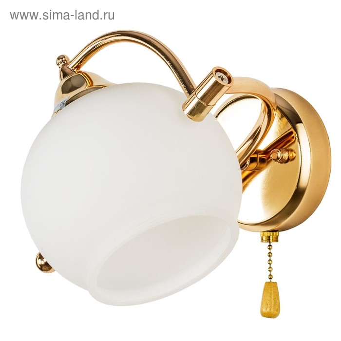 Спот настенный ЭкономСвет 006/1wFG MK, 1х60Вт, E27, 22х18х20 см, цвет золотой - Фото 1