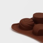 Форма для шоколада Доляна «Лакомство», силикон, 21×10,4 см, 15 ячеек, цвет коричневый - Фото 5
