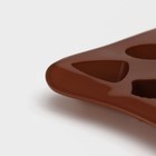 Форма для шоколада Доляна «Лакомство», силикон, 21×10,4 см, 15 ячеек, цвет коричневый - Фото 6